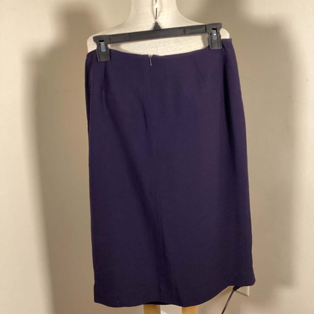Carlisle Vintage Navy Blue Wool Blend Pencil Skirt Size 10 - Picture 2 of 4